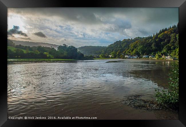High Tide at Tintern in the AONB Wye Valley Framed Print by Nick Jenkins