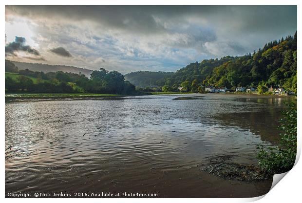 High Tide at Tintern in the AONB Wye Valley Print by Nick Jenkins