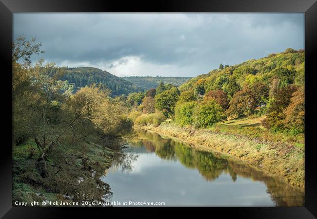 The River Wye at Brockweir in the Wye Valley Framed Print by Nick Jenkins