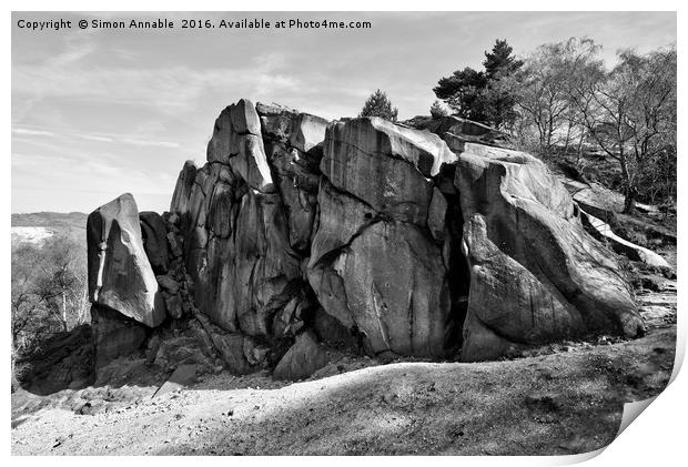 Black Rocks Derbyshire Print by Simon Annable
