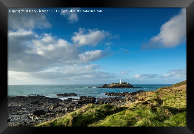 Godrevy, Cornwall Framed Print by Mary Fletcher