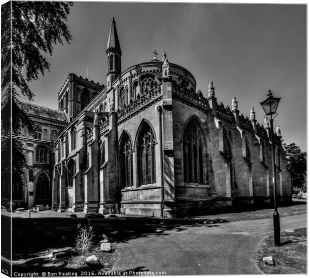 Peterborough Cathedral Canvas Print by Ben Keating