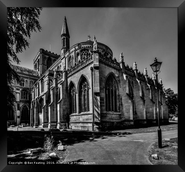 Peterborough Cathedral Framed Print by Ben Keating