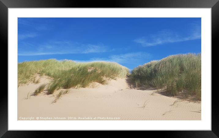 Sand Dunes  Framed Mounted Print by Stephen Johnson