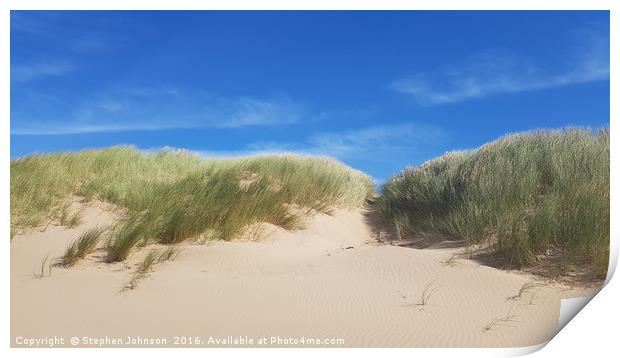 Sand Dunes  Print by Stephen Johnson
