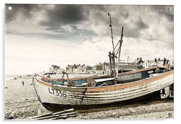 Fishing Boat on Aldeburgh Beach Acrylic by Stephen Mole