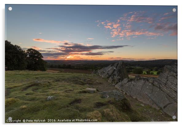 Sundown Over Leicestershire Acrylic by Pete Holyoak