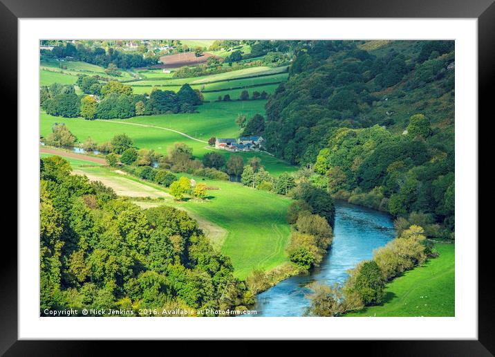 The River Wye from Yat Rock Herefordshire Framed Mounted Print by Nick Jenkins