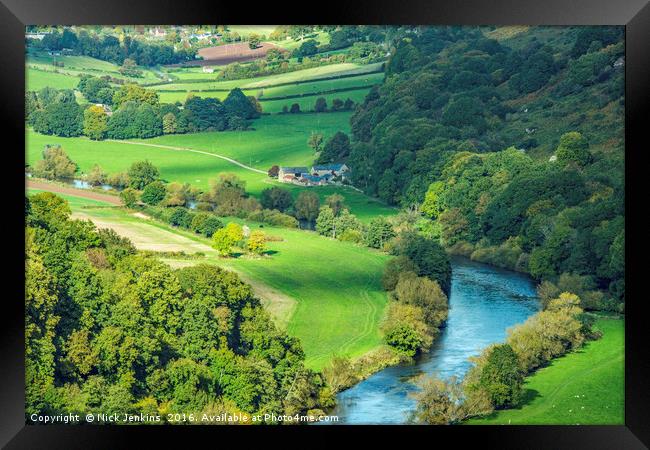 The River Wye from Yat Rock Herefordshire Framed Print by Nick Jenkins