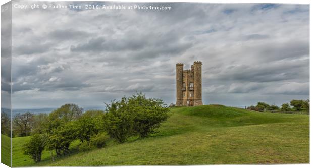 Broadway Tower, Worcestershire, UK Canvas Print by Pauline Tims