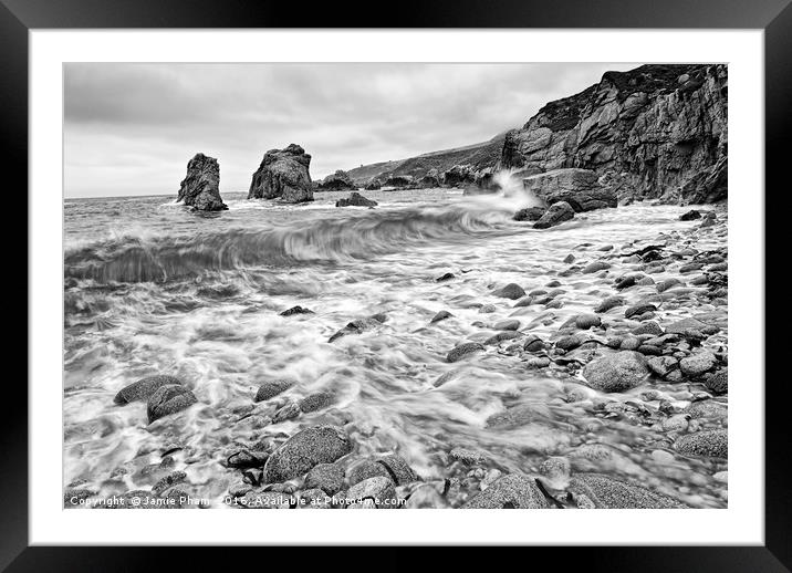 View of crashing waves from Soberanes Point in Gar Framed Mounted Print by Jamie Pham