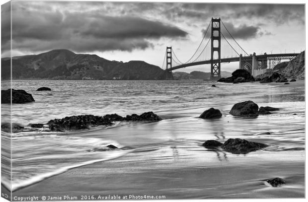 Beautiful view of the Golden Gate bridge from Mars Canvas Print by Jamie Pham