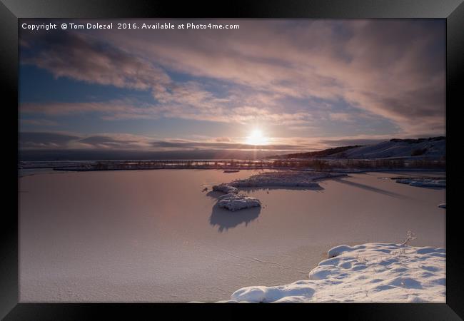 Icelandic winter sun  Framed Print by Tom Dolezal