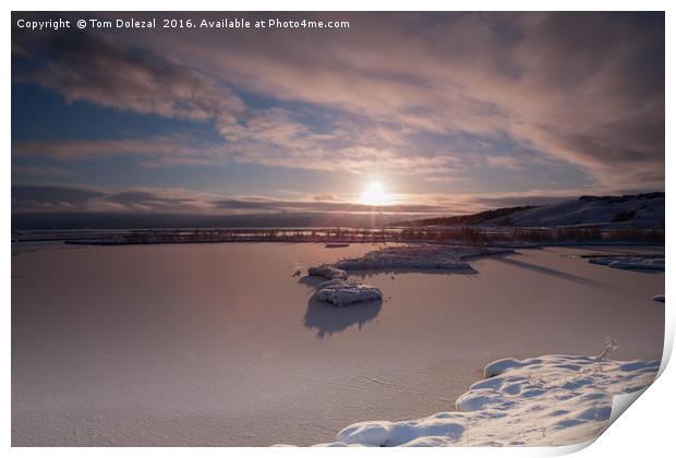 Icelandic winter sun  Print by Tom Dolezal