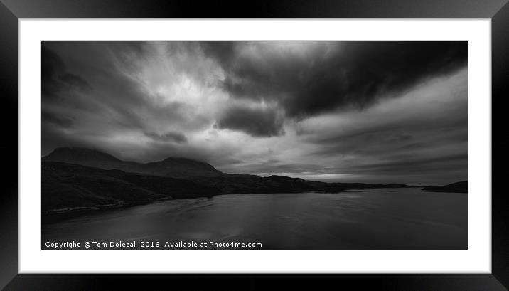 Cloudy Quinag scene Framed Mounted Print by Tom Dolezal