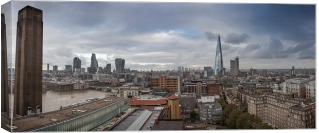 Panoramic high angle view of the London Skyline Canvas Print by George Cairns