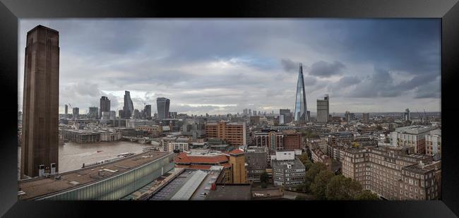Panoramic high angle view of the London Skyline Framed Print by George Cairns