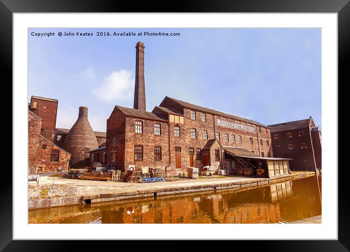 Middleport pottery factory, Stoke-on-Trent, Staffs Framed Mounted Print by John Keates