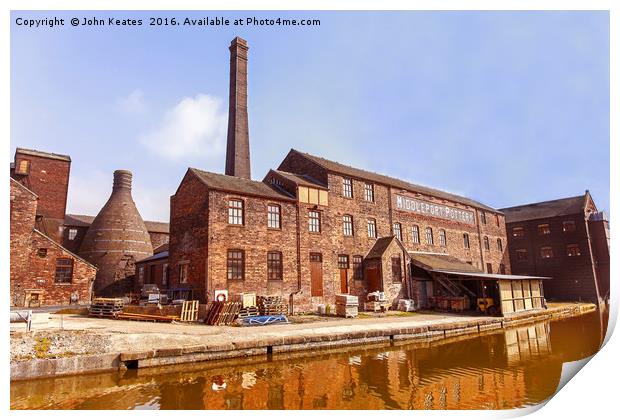 Middleport pottery factory, Stoke-on-Trent, Staffs Print by John Keates