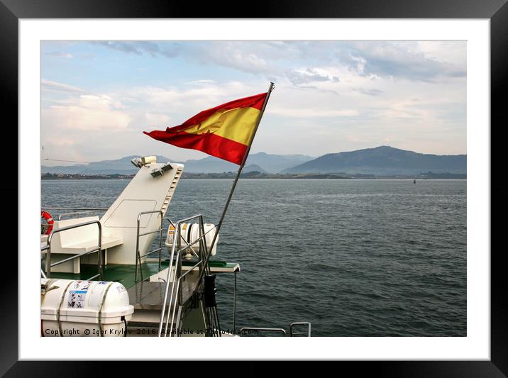 Spanish flag Framed Mounted Print by Igor Krylov