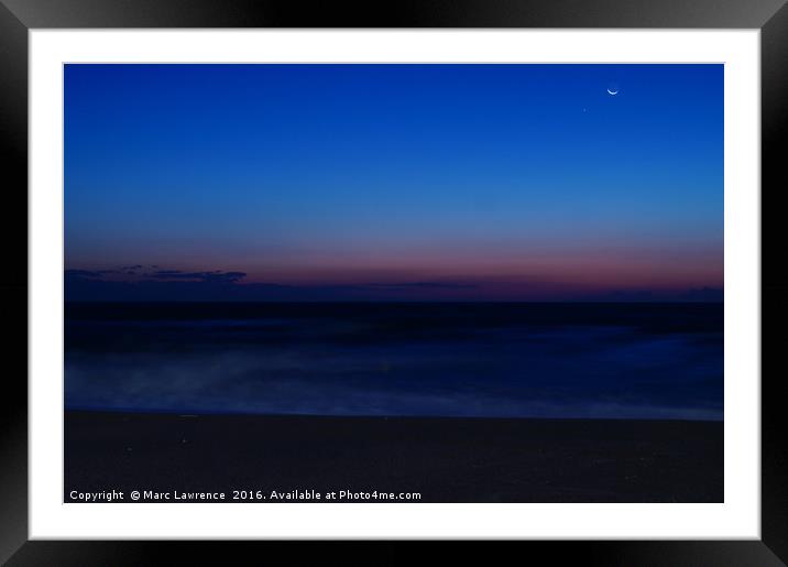 Dawns light in blue Framed Mounted Print by Marc Lawrence