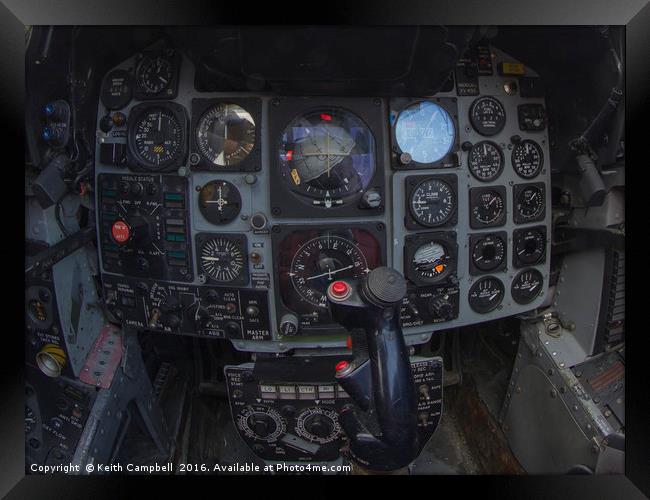 F-4 Phantom cockpit Framed Print by Keith Campbell