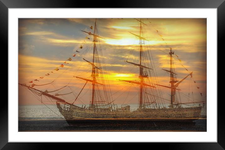ghost ship Framed Mounted Print by sue davies