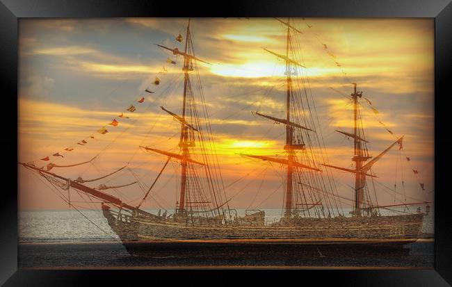 ghost ship Framed Print by sue davies