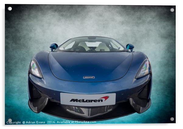 McLaren Sports Car Acrylic by Adrian Evans