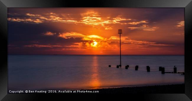 Norfolk Sunset Framed Print by Ben Keating