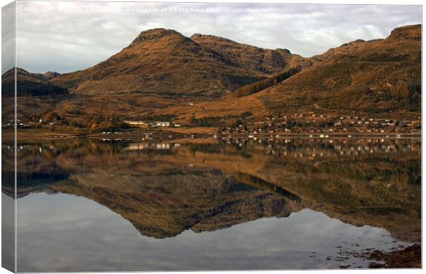 Autumn Colours and Reflections in Scotland Canvas Print by Lynn Bolt