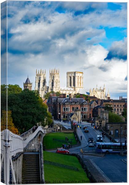 York Minster and walls Canvas Print by Robert Gipson