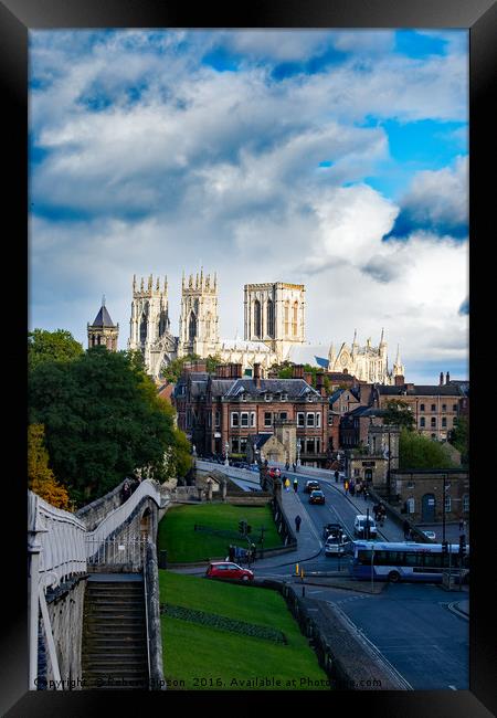 York Minster and walls Framed Print by Robert Gipson