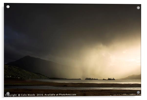 Cloudburst on Loch Linnhe Acrylic by Colin Woods