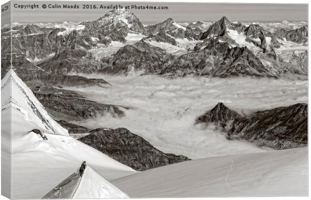 High in the Swiss Alps Canvas Print by Colin Woods