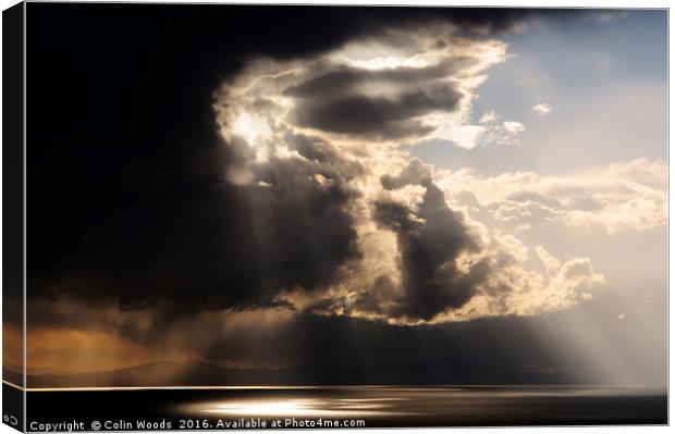 Storm Light on Lake Titicaca, Peru Canvas Print by Colin Woods