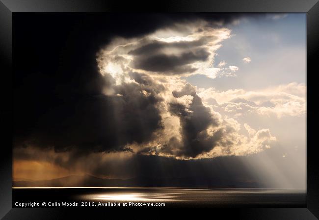 Storm Light on Lake Titicaca, Peru Framed Print by Colin Woods