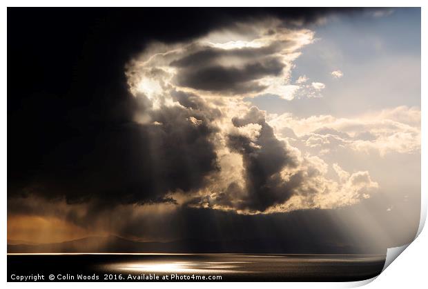 Storm Light on Lake Titicaca, Peru Print by Colin Woods