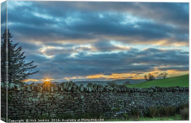 Sunrise over the Wall Canvas Print by Nick Jenkins