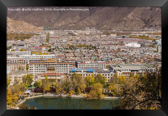 Lhasa City, Tibet Framed Print by colin chalkley