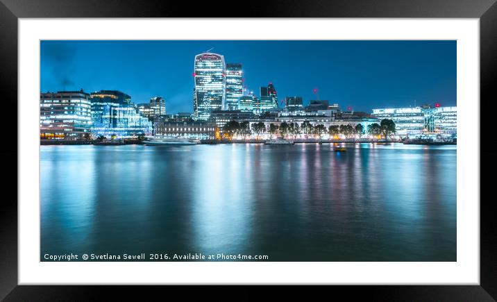 London Lights Framed Mounted Print by Svetlana Sewell