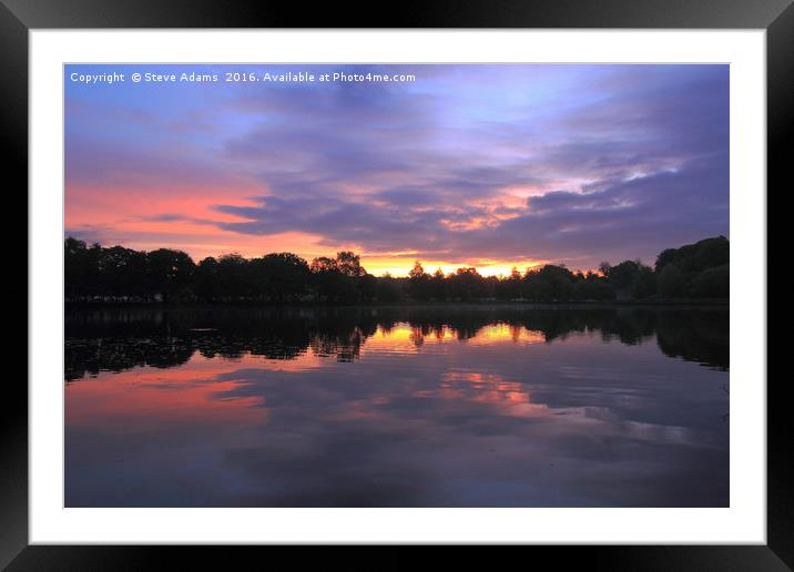 Wollaton sunrise Framed Mounted Print by Steve Adams