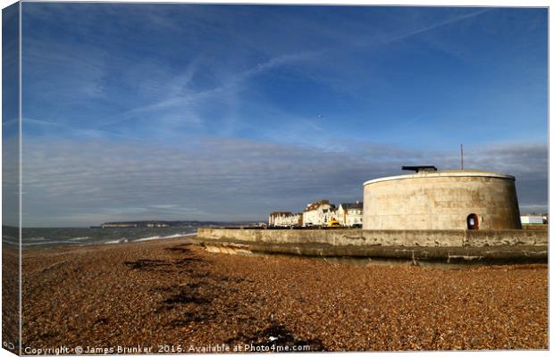 Martello Tower at Seaford East Sussex Canvas Print by James Brunker