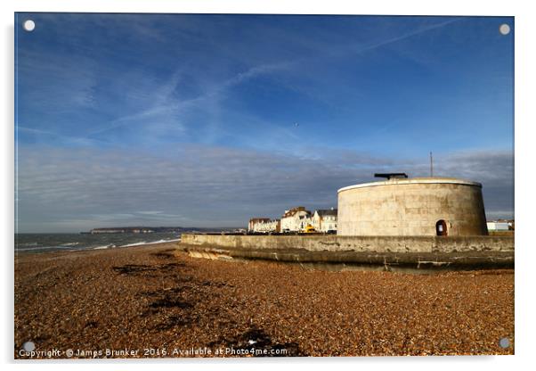 Martello Tower at Seaford East Sussex Acrylic by James Brunker