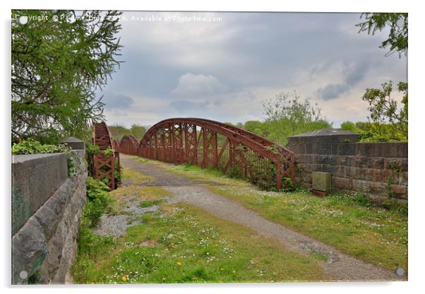 Metal bridge, Killorglin, County Kerry, Ireland Acrylic by Pauline Tims