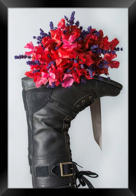 Flowerboots Framed Print by Colin Allen