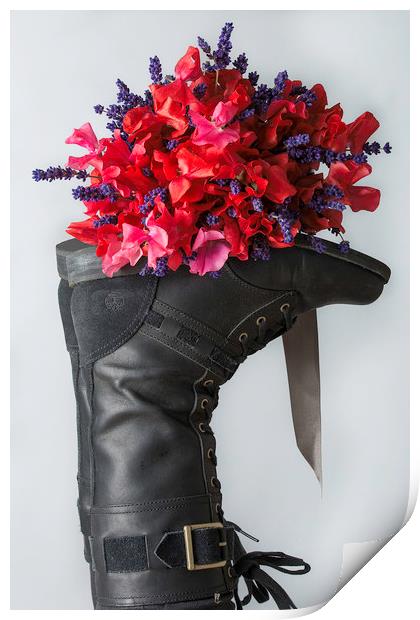 Flowerboots Print by Colin Allen