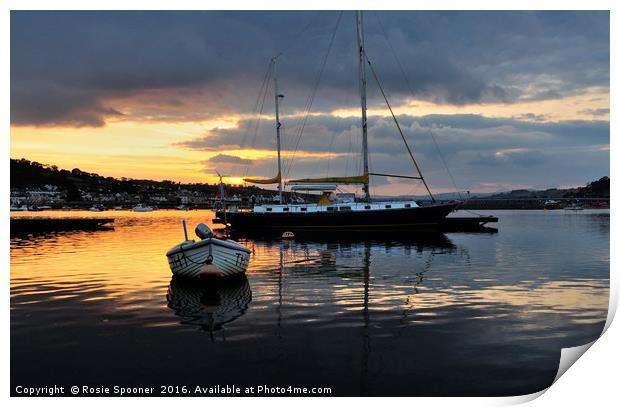 Sunrise from Teignmouth Back Beach  Print by Rosie Spooner