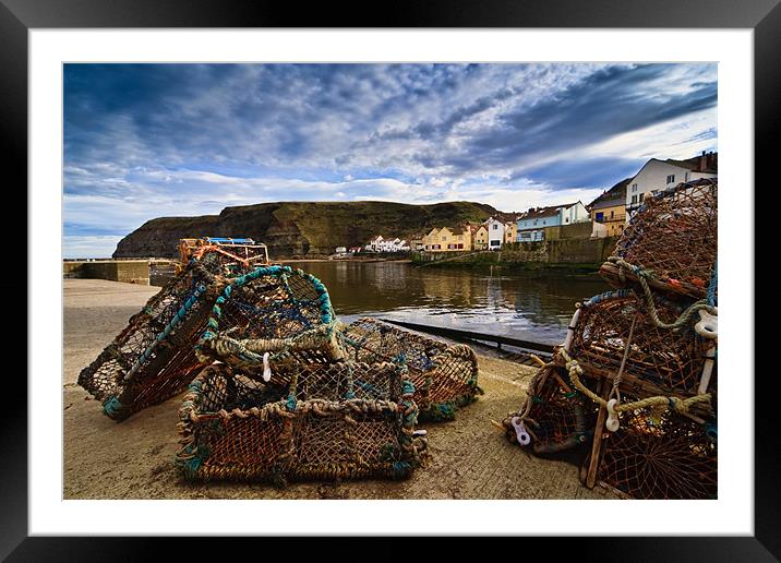 Staithes Harbour Framed Mounted Print by David Lewins (LRPS)