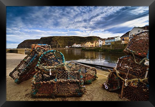 Staithes Harbour Framed Print by David Lewins (LRPS)